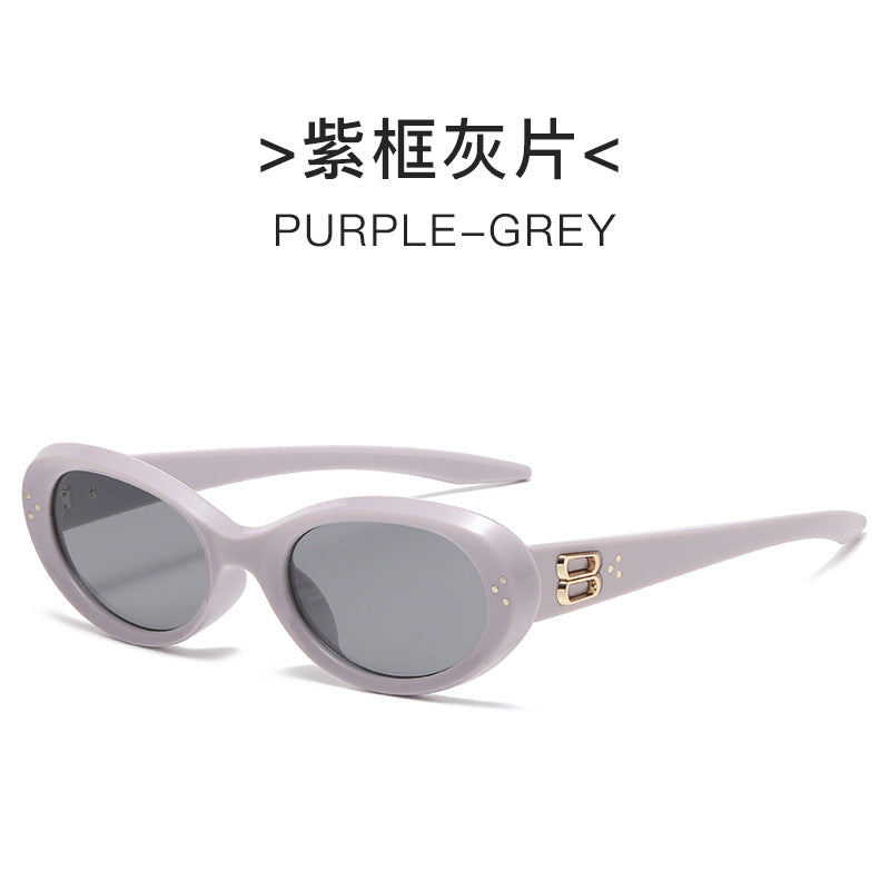 Wholesale Small oval frame sunglasses cat eye sunglasses